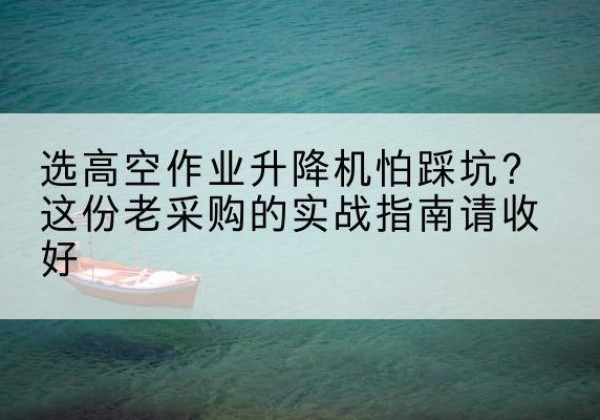 桃山高空作业升降机厂家推荐-选高空作业升降机怕踩坑？这份老采购的实战指南请收好